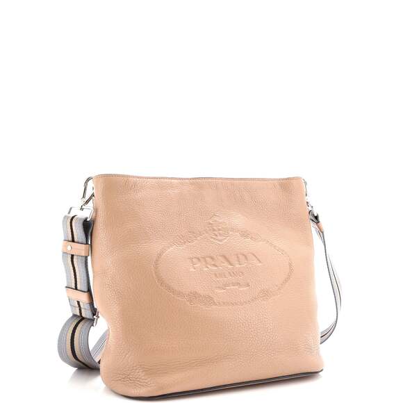 Prada Logo Bucket Messenger Bag Vitello #165397P84B - Picture 3 of 8